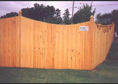 A yellow wooden no gap fencing