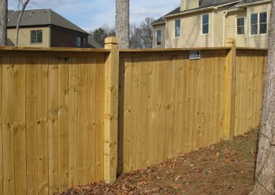 Natural solid wood fencing