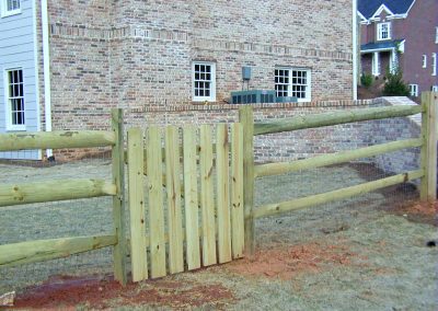 Rough wooden fencing for farms